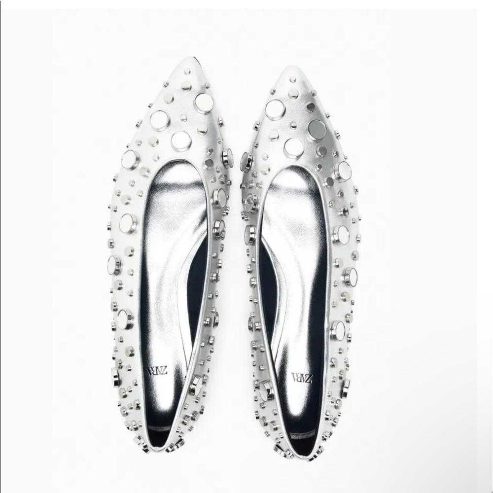 Zara mirror ballet flats